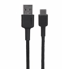 Aukey AUKEY CB-CD30 USB kabel 0,9 m, USB A do USB C, črn, hitri polnilni, pletenica, USB PD 3.0, 2 leti garancije