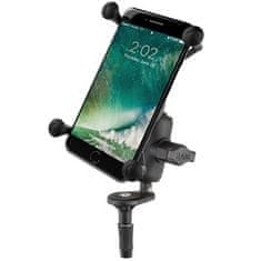 RAM MOUNTS Držalo za telefon RAM Mounts X-Grip z osnovo za motorno kolo - črno, nastavljivo, primeren za pametne telefone