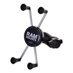 RAM MOUNTS Držalo za telefon RAM Mounts X-Grip z osnovo za motorno kolo - črno, nastavljivo, primeren za pametne telefone