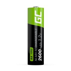 Green Cell Zelena celica GR01, vsestranske polnilne AA baterije NiMH, 4 kos (2600 mAh, 1.2 V)