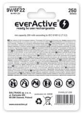 everActive Polnilne baterije everActive Ni-MH 6F22 9V 250 mAh Silver Line - dolga življenjska doba in ekološko prijazne