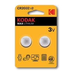 Kodak Kodak CR2032 Litijasta enkratna baterija, 2 kosi, 3V, 210 mAh, okolju prijazna, za široko uporabo