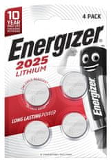 Energizer Energizer CR2025 litijeve baterije - 4 kosa, enkratna uporaba, 3 V, hitro pošiljanje do 24 ur