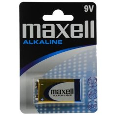 Maxell MAXELL alkalna baterija 9V (6LR61), 1 kos - Prizmatična oblika, enkratna uporaba, z visoko zmogljivostjo.