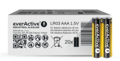 everActive Industrijske alkalne baterije everActive LR03 AAA - 40 kosov, enkratne, 1.5 V, dolga življenjska doba 5 let