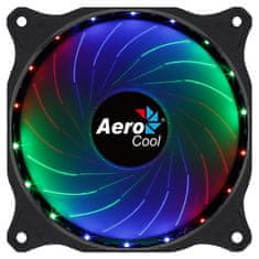 Aerocool Aerocool COSMO12FRGB 12cm Tiha LED RGB Računalniški Ventilator z Molex Povezavo, Črna