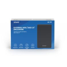 SAVIO Savio 2.5" zunanja ohišje za HDD/SSD, USB 3.0, AK-65, črna, podpora za 2 shranjevalne naprave