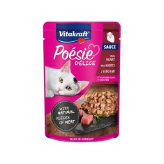 Vitakraft VITAKRAFT POESIE DELICE piščančje srčke - vlažna hrana za odrasle mačke, 85 g, brez umetnih barvil in gluteina