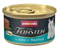 Animonda ANIMONDA Vom Feinsten Mousse piščanec in tuna - mokra hrana za mačke - 85 g, brez umetnih barvil, brez glutena