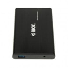 iBOX iBox HD-02 2.5" HDD ohišje, kovinsko, črno, USB 3.2 Gen 1, do 1 TB, podpira Windows, Mac in Linux