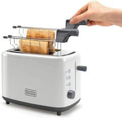 Black+Decker Toastnik Black+Decker BXTOA820E, 820W, 2 rezini, 7 stopenj rjavenja, funkcija odmrzovanja, odporen na prstne odtise