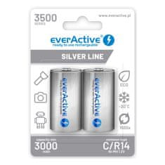 everActive Polnilne baterije everActive R14/C Ni-MH 3500 mAh, 2 kos - takoj pripravljene za uporabo