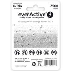 everActive Polnilne baterije everActive R14/C Ni-MH 3500 mAh, 2 kos - takoj pripravljene za uporabo