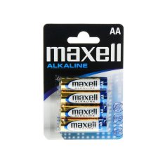 Maxell MAXELL Alkalne baterije LR6 AA, 4 kosa - enkratna uporaba, 1.5V, visoka zmogljivost, hitro pošiljanje