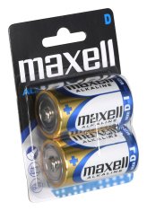 Maxell Alkalne baterije MAXELL LR20 (2 kosa) - 1.5 V, enkratne, blister pakiranje, okolju prijazne in varne