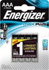 Energizer Energizer MAX PLUS AAA LR03 baterije, 4 kosi, ekološke, lahko uporablja v temperaturah -18 do 55 °C