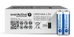 everActive Alkaline baterije everActive Blue LR03 AAA - 40 kosov, omejena izdaja, 1.5 V, 1100 mAh, za enkratno uporabo