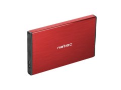 Natec NATEC HDD ohišje RHINO GO (USB 3.0, 2.5", Rdeče, 4 TB, Aluminij, Hitrost prenosa 6 Gbit/s)