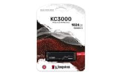 Kingston SSD Kingston Technology KC3000 M.2 1024 GB PCIe 4.0, 7000 MB/s, 3D TLC, s hladilnikom za PC/Laptop