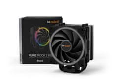 Be quiet! be quiet! Pure Rock 2 FX Black procesorski hladilnik 12 cm z RGB, 150 W TDP, tiho delovanje, 1 ventilator