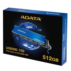 slomart ADATA LEGEND 700 M.2 512 GB PCIe 3.0 SSD, 2000 MB/s Branje, 1600 MB/s Pisanje, 3D NAND, NVMe, Zanesljivost in Hitrost