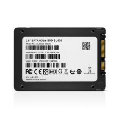 slomart ADATA Ultimate SU630 2,5" SSD, 480 GB, QLC 3D NAND, 520 MB/s branja, 450 MB/s pisanja, RoHS, CE, FCC, BSMI, VCCI, KC