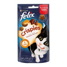 slomart FELIX Crispies poslastica za mačke z mesom govejega in piščančjega, 45 g - za zdravje in užitek vaših mačk