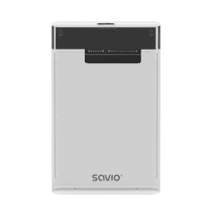 SAVIO Savio 2.5" zunanja ohišje za HDD/SSD, USB 3.0, prozorno, AK-66, 5 Gbit/s, podpora za 2 diska, plastika