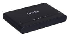 Unitek UNITEK S1222A USB 3.2 SATA 2,5/3,5' & M.2 PCIe/NVMe Črni Spremenjevalnik Spolov, 10 Gbit/s, Aluminijasti Material