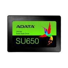 slomart ADATA SU650 1 TB SSD 2.5" Serial ATA III, 3D NAND, 520 MB/s branje, 450 MB/s pisanje, visoka zanesljivost.