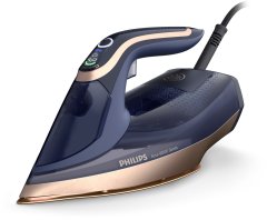 Philips Parni likalnik PHILIPS DST 8050/20 - 3000 W, tehnologija SteamGlide Elite, zlato-modra barva, funkcija vertikalnega pare