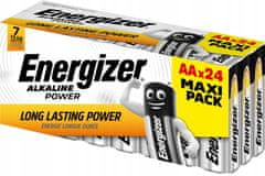 Energizer Baterije Energizer AA LR6 24 kosov - Alkalne, 1.5 V, dolga življenjska doba, visoka odpornost na razlitja