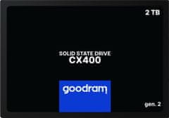 GoodRam Goodram CX400 SSD 2.05 TB 2.5" SATA III, 550 MB/s branje, 500 MB/s pisanje, 3D NAND, MTBF 2000000 h