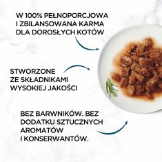 slomart PURINA Gourmet Perle Mix - mokra hrana za mačke, 60x85 g, okus: piščanec, riba, zajec, losos, za odrasle mačke