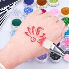 Dexxer Glitter tattoo komplet za izdelavo bleščečih tatujev 120 šablon