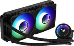 Aerocool Aerocool Mirage L240 računalniško vodno hlajenje s RGB osvetlitvijo, večbarvno, 400 W, aluminijasti radiator, črn