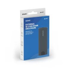 SAVIO Savio M.2 SSD NVMe zunanji ohišje, USB-C 3.1, AK-67, siva - hitra in enostavna povezava za vaš M.2 SSD.