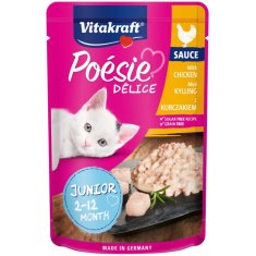 Vitakraft VITAKRAFT POESIE DELICE JUNIOR - mokra hrana za mačke s piščancem, 85 g, brez konzervansov, brez glutena, primerna za vse pasme