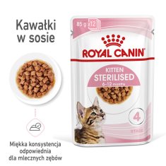 Royal Canin Royal Canin Sterilizirana Mačja Hrana z omako 12x85g - Zdravje in uravnotežena teža za sterilizirane mačke