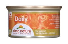 Almo Nature ALMO NATURE Daily Menu Mousse za mačke s puranom, 85 g - Zdrav obrok za odrasle mačke z vitamini, brez umetnih barvil.