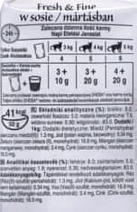 Sheba Sheba Fresh & Fine Mini mesne jedi v omaki 6 x 50g - mokra hrana za mačke, piščanec, govedina, primerna za odrasle in starejše mačke