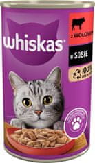 Whiskas Whiskas govedina v месу 400 g - mokra hrana za odrasle mačke, brez specifičnih potreb, visoka vsebnost vitaminov