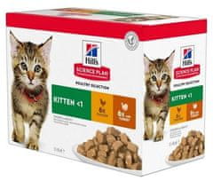 Hill's HILL'S Feline Multipack piščančje meso za mačke mladiče, 12 x 85 g, mokra hrana za občutljive želodce