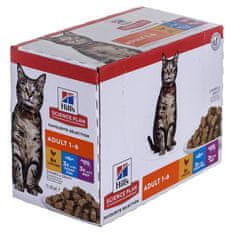 Hill's HILL'S Feline Adult Multipack Classic - mokra hrana za mačke, piščanec in riba, 12x85g, občutljivost na hrano