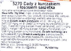 Almo Nature Almo Nature Daily piščanec s sladkovodnimi ribami, mokra hrana za odrasle mačke, 70 g, brez umetnih barvil