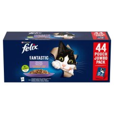 slomart PURINA Felix Fantastična mešanica v želeju - vlažna hrana za mačke - 44 x 85g, brez umetnih barvil, brez sladkorja, brez glutena