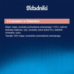 slomart FELIX Fantastic z lososom v želeju - mokra hrana za mačke, 85g, za splošno zdravje odraslih mačk