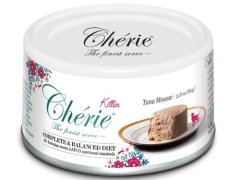 slomart CHERIE Mousse za mačke s tuno - mokra hrana za mačke, 80g, brez umetnih barvil, brez glutena, za mlade mačke