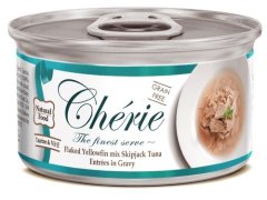 slomart CHERIE Tuna v omaki - mokra hrana za mačke - 80 g, brez piščanca, brez glutena, brez sladkorja, idealna za odrasle mačke