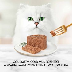 slomart GOURMET GOLD mousse s tuno 85g - mokra hrana za odrasle mačke, brez dodanih alergenov, za splošno zdravje in dobro počutje